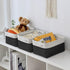 TheWarmHome Storage Bins for Shelves - 1 Pack 13.8x9.7x6.7 inch Storage Basket for Organizing for Closet Organizer Cubes Laundry Cloth Nursery (White & Black)