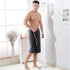 Greenery-GRE Men's Bath Wrap Towel Spa Robe, Soft Microfiber Shower Cover Up, Adjustable Closure