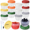 Yomarket 12pcs 4 oz Small Plastic Containers with Lids, Reusable 1/2 Cup