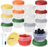 Yomarket 12pcs 4 oz Small Plastic Containers with Lids, Reusable 1/2 Cup