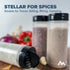 Pinnacle Mercantile Square 16oz Spice Jars with Sifter Lids, 6-Pack, Heavy-Duty Plastic