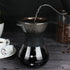 Yosoo Elegant Hand Pour Over Coffee Maker Set, Reusable Manual Drip Filter, Glass Carafe & Stainless Steel Filter
