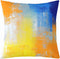 Feelyou Throw Pillow Covers, Set of 2, 16x16 Inches, Yellow Blue Decorative