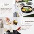 E-far Cooking Utensils Set of 6 - Silicone Kitchen Utensils with Wooden Handle, Non-stick Cookware Friendly, Heat