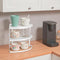 ROFAY 3-Tier Metal Corner Shelf Plate Organizer for Kitchen Counter & Cabinet, Corner