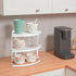 ROFAY 3-Tier Metal Corner Shelf Plate Organizer for Kitchen Counter & Cabinet, Corner