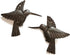 Set of 2 Hummingbirds, Nature Inspired Small Wall Hanging Birds, Fall Garden Home Decorations, Handmade in Haiti