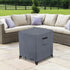 Square,600D 32" 32" 18" Waterproof Outdoor Ottoman Cover Heavy Duty Patio Small Side Table Cover,Patio Furniture Covers