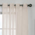 Odor Neutralizing Sheer Voile Grommet Window Curtain, 1 Panel, 59 in x 95 in, Ivory