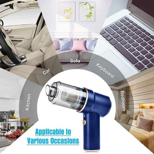 Car Vacuum Cleaner Cordless, Handheld Vacuum Cordless, 9000PA Suction 120W High Power Portable Vacuum Cleaner
