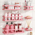 Youvip 6 Pack Shower Caddy, Adhesive Shower Shelves with Soap Holder, No