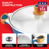 Nonstick Hot Pot with Divider, Blue Shabu Shabu Pot with Silicone Spoons for Cooking Two Broths, Induction or Gas Stove
