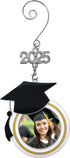 Graduation Christmas Photo Ornament - Dated Charms for 2025 & 2026 - Graduation Hat Design with Storage Bag