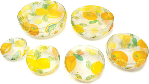 NORPRO Plastic Bowl Covers, 6 Piece Set, 3-Inch to 10-Inch, Multicolored