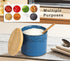 Sugar Bowl With Lid and Spoon, Ceramic Sugar Jar, Blue Sugar Cube Container with Spoon, Sugar Dish