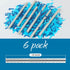 BATTIFE It's a Boy, 6 Pack Gender Reveal Confetti Wands for Baby Boy Shower Party Decorations