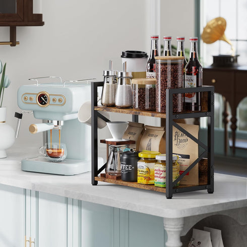 Counter, 2 CountertopSpace Spice-Rack-Organizer-Shelf for Kitchen Tiers Coffee Bar Station Organizer for Saving Desk