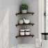 Set 3 Furinno Rossi Triangle Floating Shelves for Wall, of Geometric Corner Shelf, Wall Mounted Shelves for Bathroom