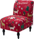 Iauddy Armless Accent Slipper Chair Cover Slipcover,Stretch Spandex Printed Removable Non-Slip Silp