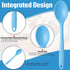 4 Pcs Multicolor Silicone Mixing Spoons Nonstick Heat Resistant Cooking Spoon for Kitchen Baking Serving Stirring