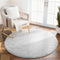 Ophanie White Round Rug 4Ft Circle Area Rug, Aesthetic Room Decor, Fluffy