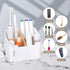 Toothbrush Holders for Bathrooms, Electric Toothbrush and Toothpaste Organizer for Countertop, White