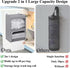 Quoyiyo 2-in-1 Plastic Bag Holder with Clear Window, Large Grocery Bag Holder and Trash Bag Dispenser with Easy-Access