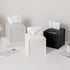 PU Leather Tissue Box Cover, Square Facial Tissue Holder for Bathroom, Vanity Countertop, and Car, Black