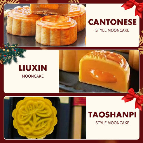 Mooncake Mold Press with 12 Flower Patterns, DIY Hand Press Pastry Tool for Mid Autumn Festival (50g+100g)