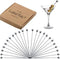 Premium Stainless Steel Cocktail Picks, 24 Pack, 4 Inch Cocktail Skewers for Drinks
