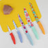 G.a HOMEFAVOR 5-Piece Kitchen Knife Set, Nonstick Coated with 5 Blade Guards, Multicolored