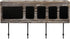 4 4 MyGift Wall Mounted Solid Torched Wood Bathroom Accessory Holder and Towel Hook Rack, Toothbrush Holder Shelf Rack