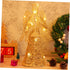 ABOOFAN Gold Glitter Christmas Tree Topper - Coated Metal Angel Xmas Treetop Decoration for Holiday Decor