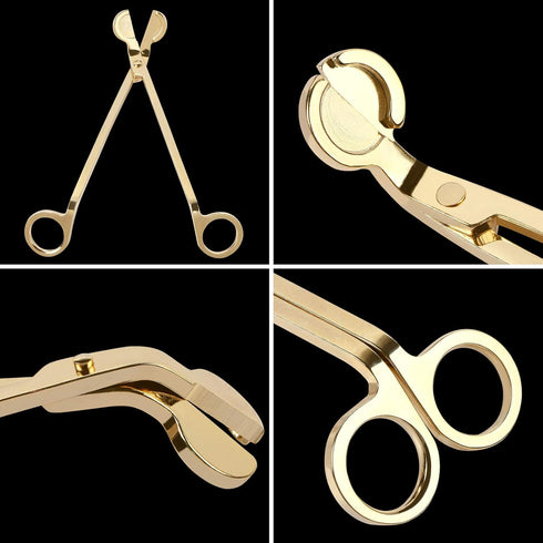 Candle Wick Trimmer, Polished Stainless Steel Wick Clipper Cutter for Deep Candles, Gold