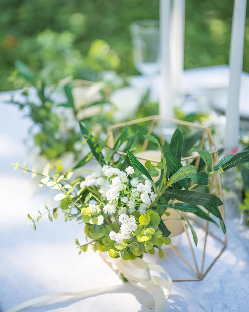 Ling's Moment Artificial Baby's Breath, 18pcs Gypsophila White Flowers for Floral Arrangements