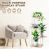YOCOMEY 4 Tier Plant Stand Indoor, Thickened Metal Wood Corner Plant Shelf Stands for Multiple Plants, Indoor Tall