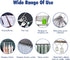 24 Pack Rust Proof Shower Curtain Rings, Circular Decorative Hooks for Bathroom, Metal Rings for Shower Curtain (Chrome)