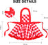 Violet Mist Red Plaid Vintage Apron for Women - Cute Ruffle Frilly Kitchen Apron, Retro 50s Style for Cooking