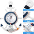 Sea Theme Nautical Anchor Steering Wheel Wall Clock, Suit for Hanging Decoration and Wall Mounted Ornament