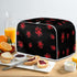 STUOARTE Dog Paw Print Toaster Cover, Dustproof Kitchen Decor for Most Standard 2 Slice Toasters