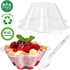 TOFLEN 8 oz Dessert Cups with Spoons, 50 Pack Clear Plastic Small Party Serving Bowls for Sundae, Parfait
