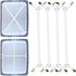 Premium Sheet Straps, 4 Pcs Adjustable Crisscross Fitted Sheet Clips, Heavy Duty for All Bedsheets, White