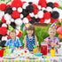 Red Black White Silver Balloon Garland Arch Kit, Red and White Balloons for Birthday Wedding Retirement Decorations