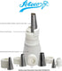 Ateco Universal Pastry Coupler and Cap Set - 7 Piece Set for 250 Ateco Decorating Tubes and Other Brands