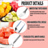 2 in 1 Stainless Steel Watermelon Slicer Cutter, Dual Head Fork Slicer, Fruit Cutting Tool for Picnics