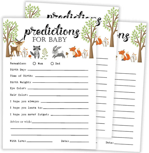Giftideaworkshop 25 Advice and Prediction Cards for Baby Shower Game, New Mom and