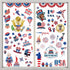 Independence Day Decoration Stickers, 9 Sheets 4th of July Flag Window Cling Decals for Home Office Party Supplies