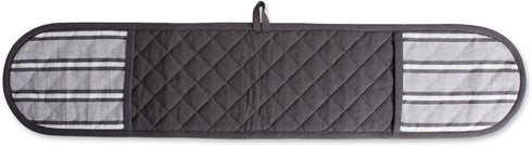 DII Double Strip Chef Kitchen Cooking & Baking Collection, Double Oven Mitt, 35x7.5, Mineral Gray