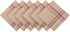 DII French Stripe Tabletop Collection 6 Piece Dining Table Linen Napkin Set, 20x20, Taupe/Red Farmhouse Style