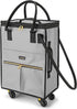 Reusable Grocery Bag on Wheels, Foldable Rolling Duffle Bag, Carry on Luggage
